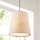 preview thumbnail 1 of 13, Oria 18" 1-Light Farmhouse Bohemian Iron LED Pendant, Oil Rubbed Bronze/Beige by JONATHAN Y Oil Rubbed Bronze/Beige
