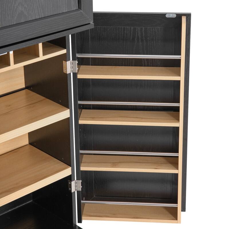 Farmhouse 78.2" Tall Kitchen Pantry Cabinet with Door Shelves, Adjustable Shelves and Hidden Drawer