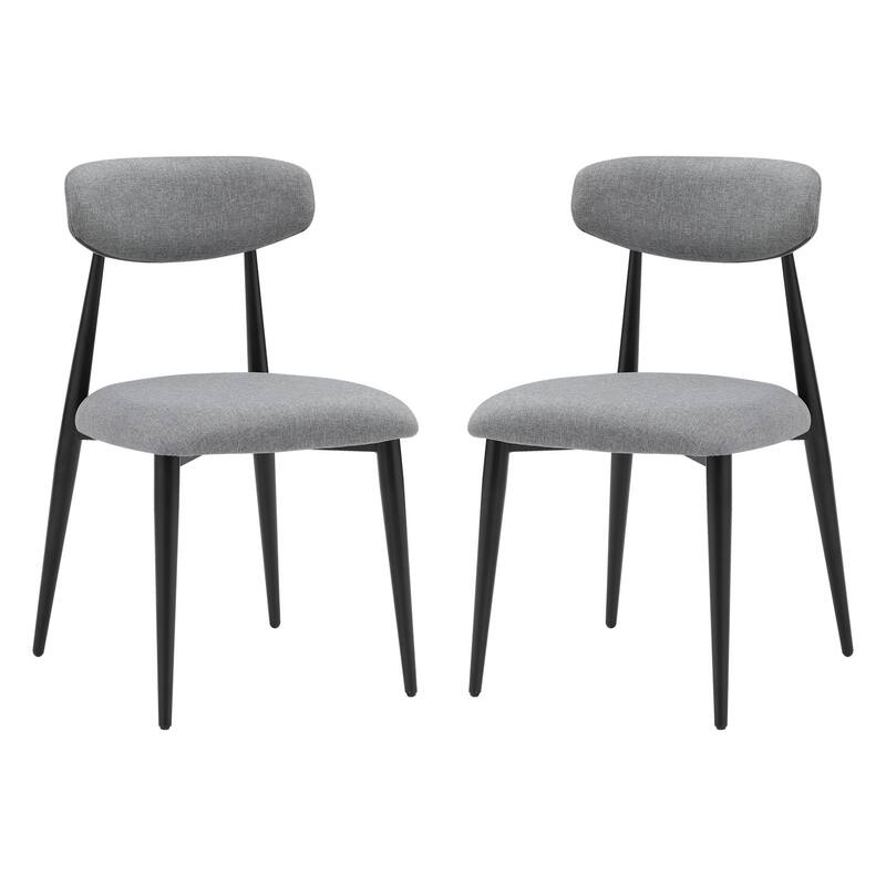 Modern Upholstered Dining Chairs Set of 2 - Black