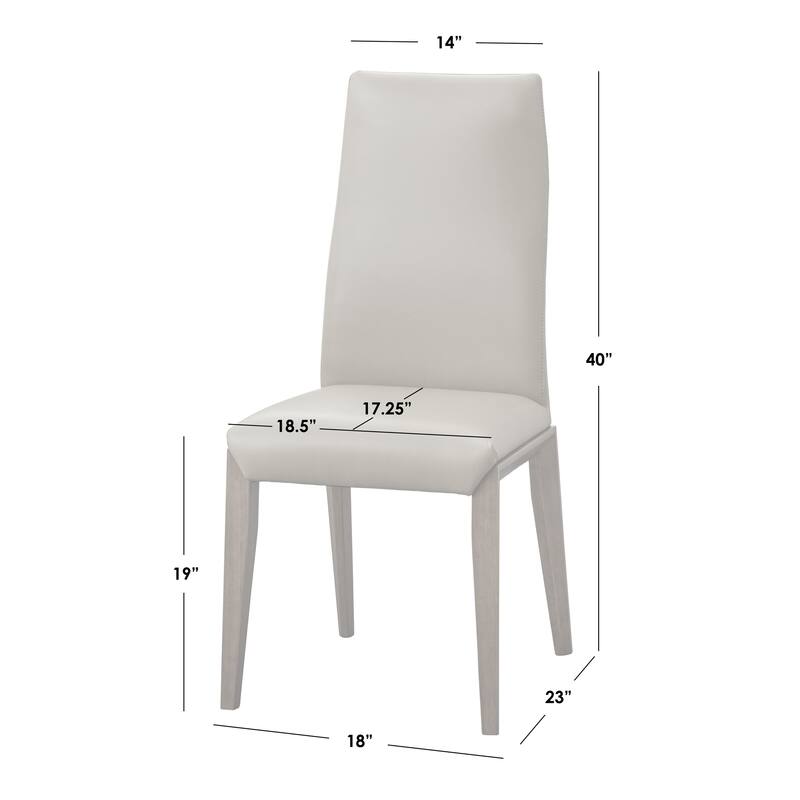 Lifestorey Valissa Leather Dining Chair (Set of 2)