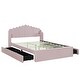 preview thumbnail 38 of 58, Full Platform Bed with Twin Trundle and 5 Storage Shelves, White Finish