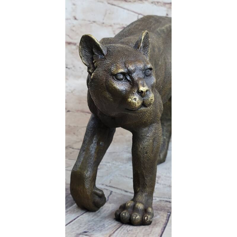 Bronze Metal Imitative Cat Kitten Housecat Sculpture Statue Figurine Feline Art Signed Original