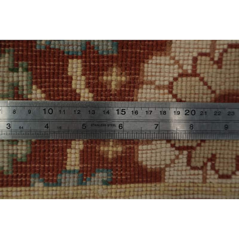 Hand Knotted Oriental 100% Wool Carpet Traditional All-Over Brown Ziegler Area Rug - 4' 0'' X 2' 0''