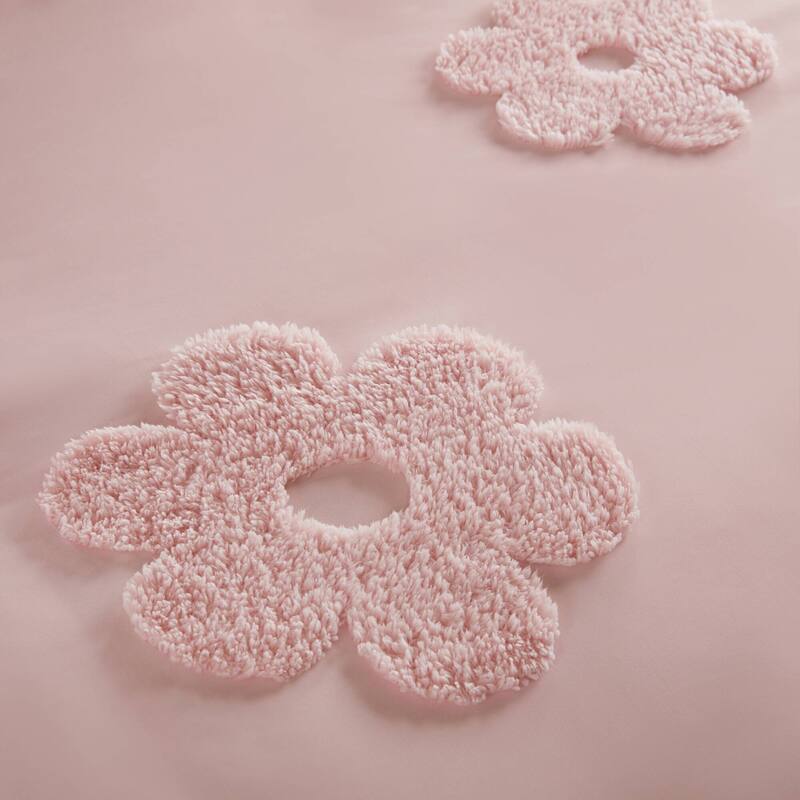 Intelligent Design Kids Gracie Floral Reversible Tufted Chenille Duvet Cover Set