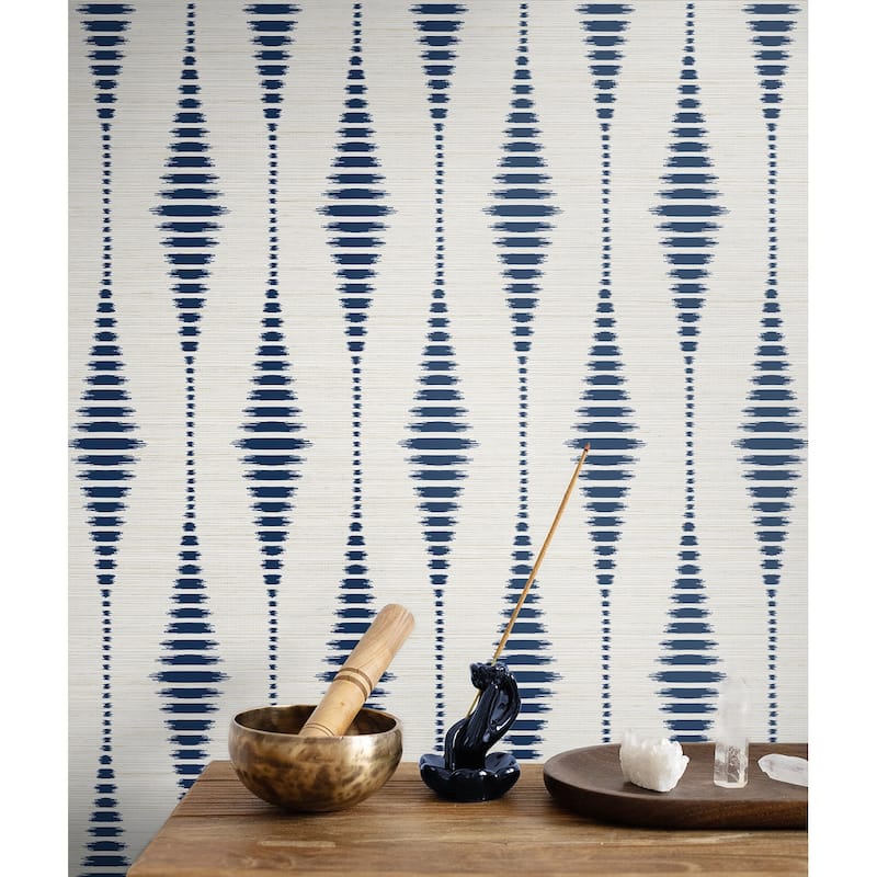 NextWall Striped Ikat Peel and Stick Wallpaper