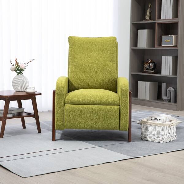 Green Modern Recliner Chair Adjustable Home Theater Single Fabric