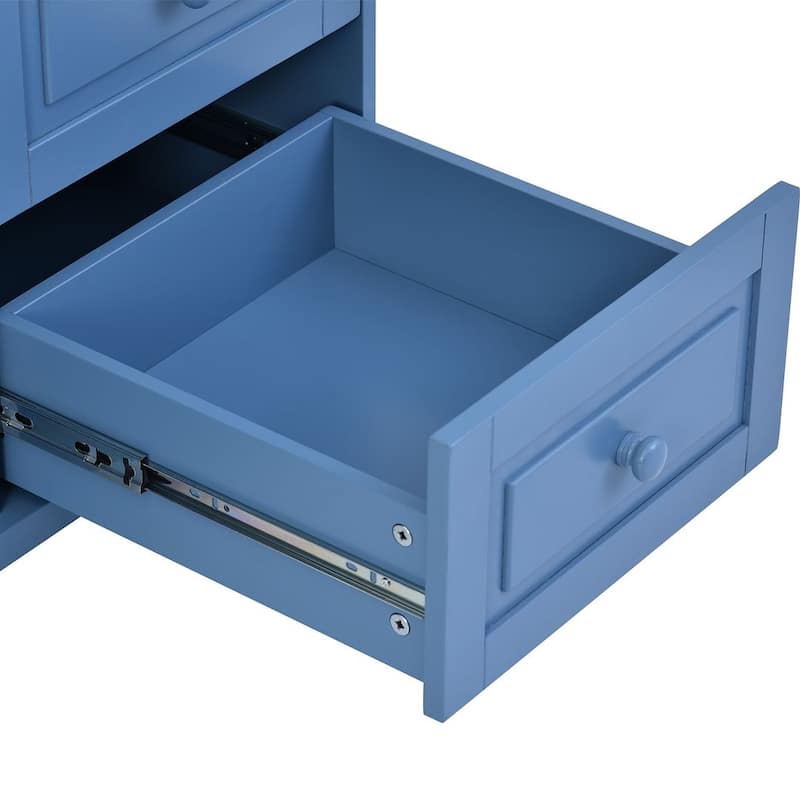 53" Rolling Mobile Island Kitchen Island Cart