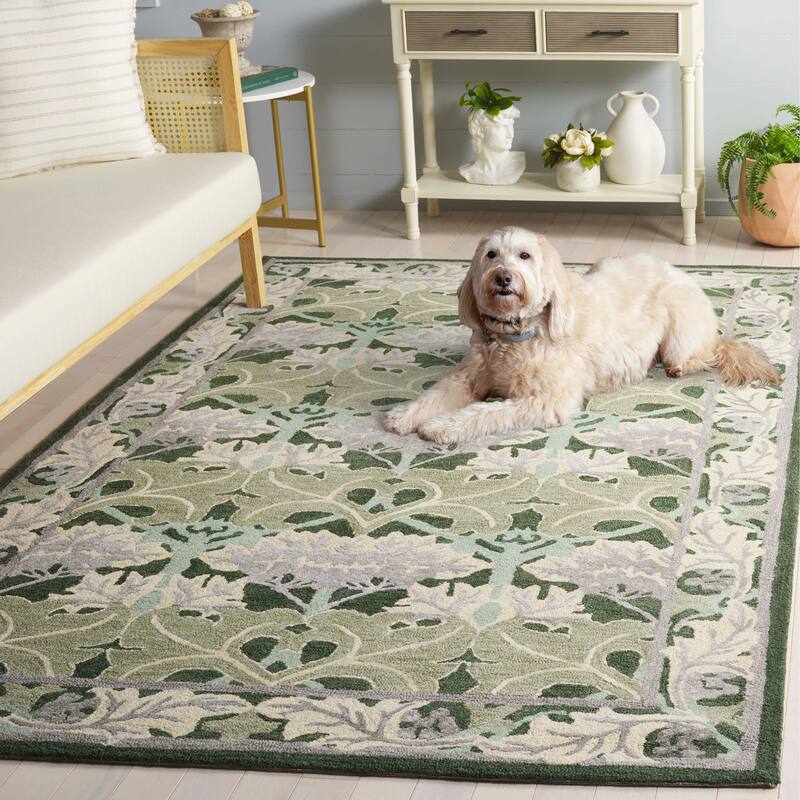 SAFAVIEH Handmade Earthly Treasure Boyana Traditional Wool Rug