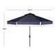 preview thumbnail 35 of 34, SAFAVIEH Milan 9ft Round Outdoor Patio Umbrella with Fringe Trim - UV Resistant, Crank Lift & Button Tilt