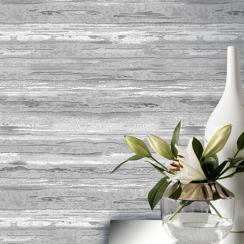 Arthouse Philomena Silver Striated Wallpaper