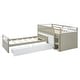 preview thumbnail 11 of 46, L-shaped Space-Saving Twin Loft and Twin Platform Bed Kids Bed with 7 Drawers and Full Guardrails,Ample Storage