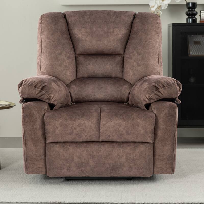 Brown Velvet Power Lift Recliner, Massage, Heated, Pockets, 8-Point