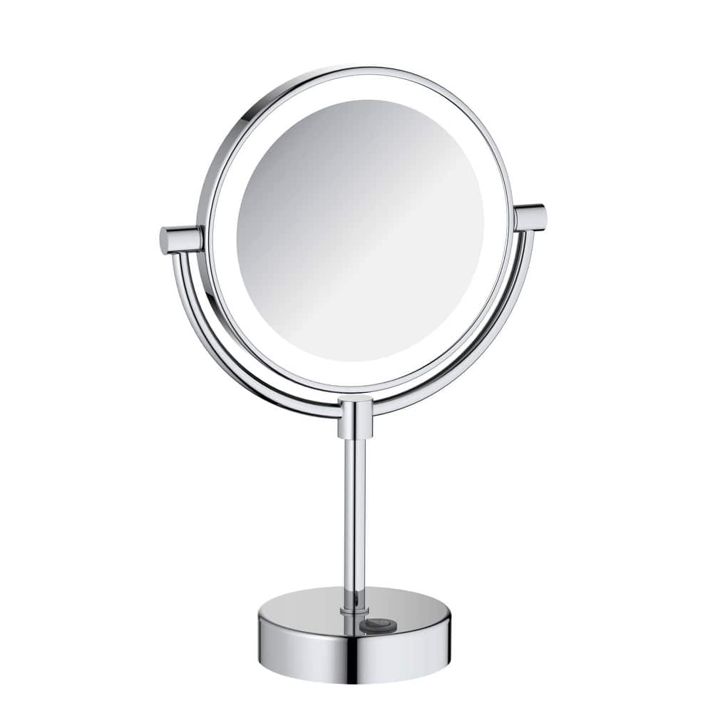 Circular LED Free Standing Magnifying Make Up Mirror