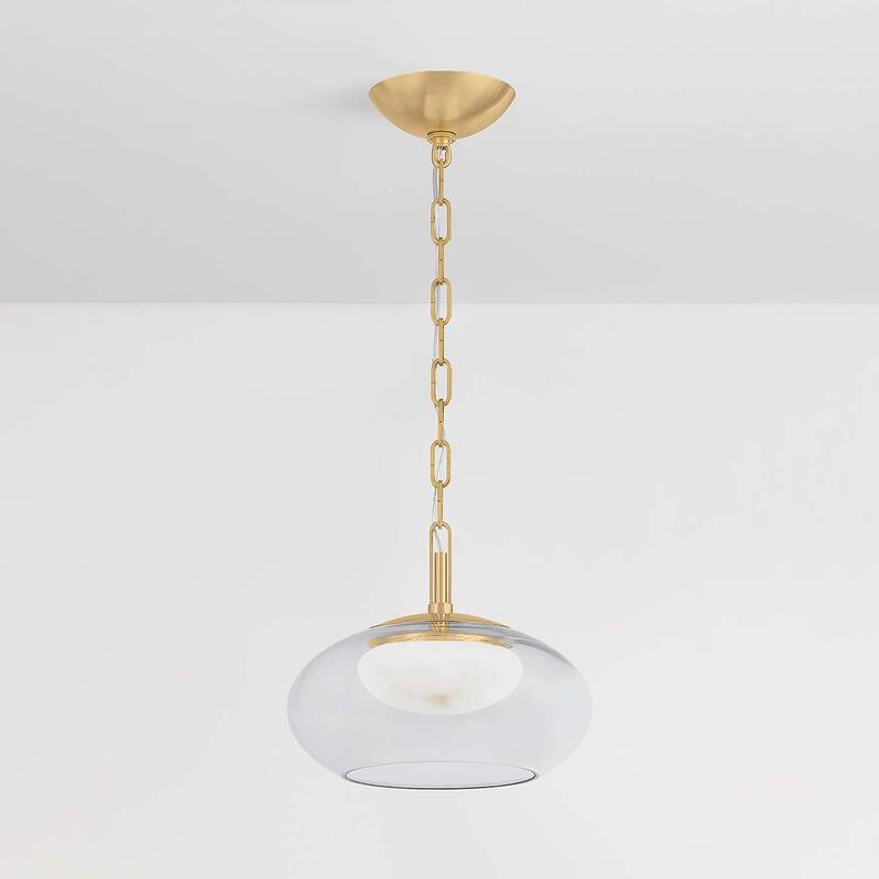 Hudson Valley Lighting 9014 Moore 12" Wide LED Pendant with Glass and