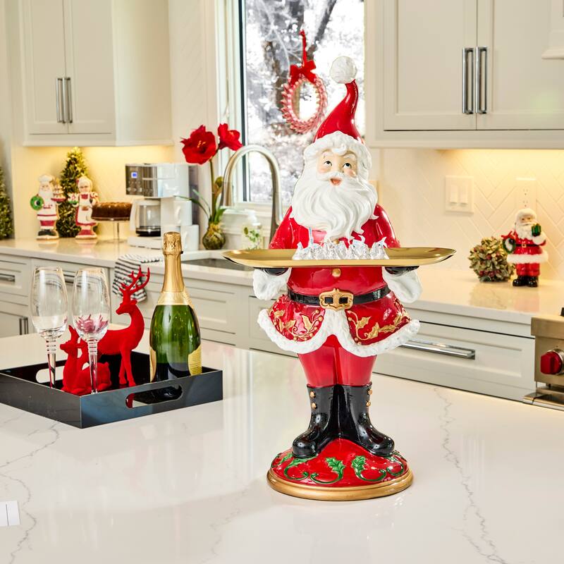 23" Resin Santa Holding Tray
