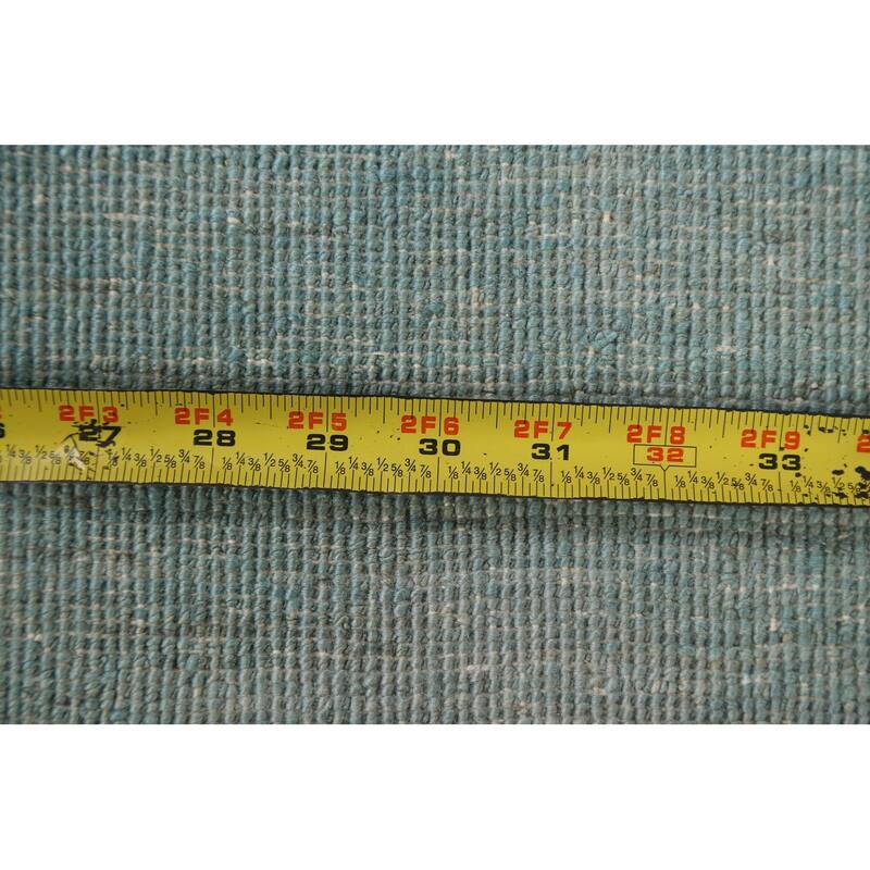 Turquoise Moroccan Vegetable Dye Oriental Wool Area Rug Hand-knotted - 6'4" x 9'8"