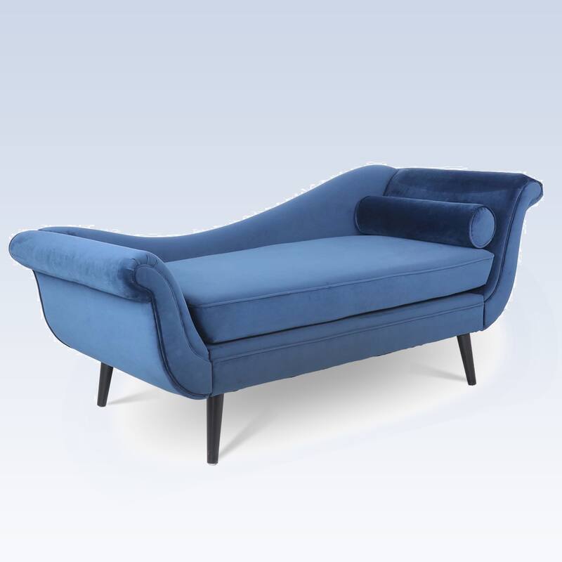Modern Chaise Lounge with Scroll Arm For Living Room
