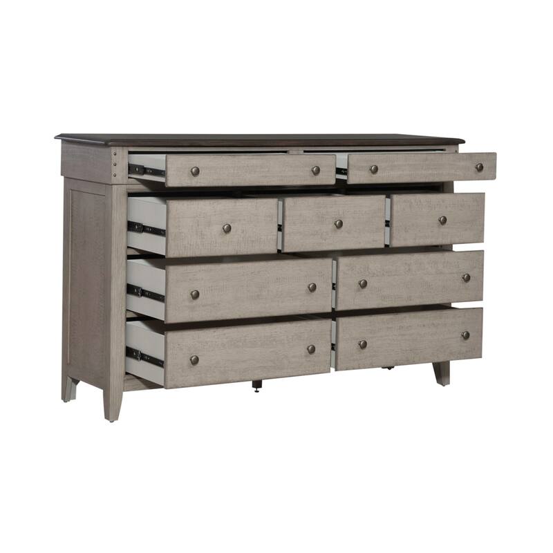 Ivy Hollow Weathered Linen & Dusty Taupe 9 Drawer Dresser