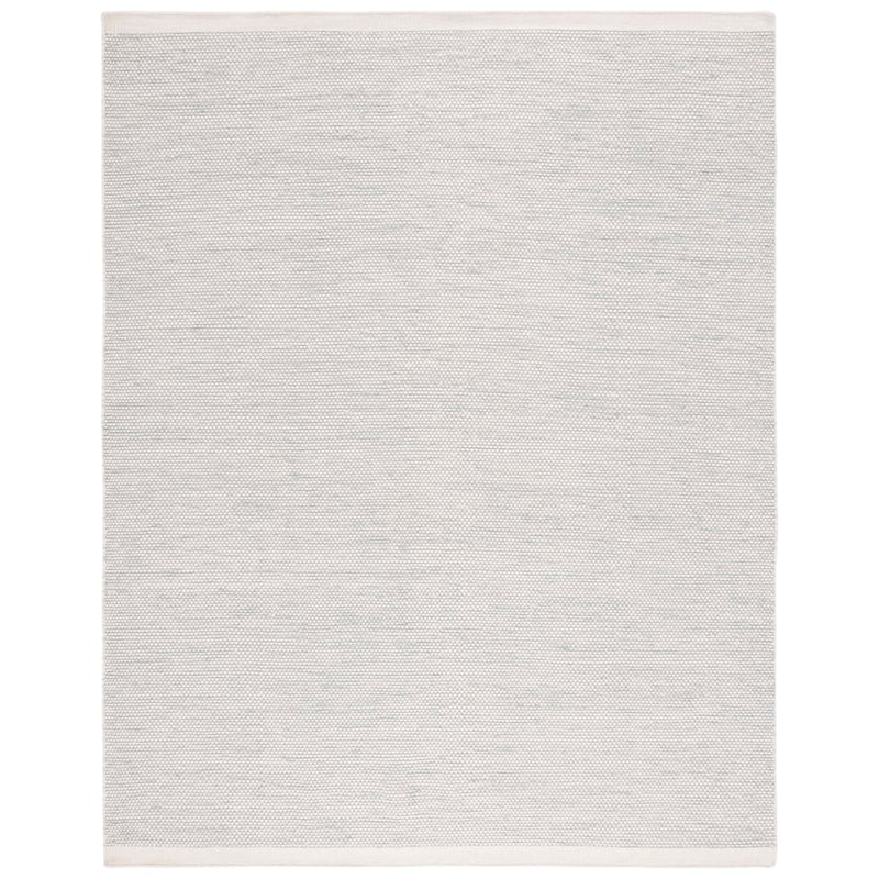 SAFAVIEH Handmade Natura Ludmila Farmhouse Wool Rug - 6' Square - Light Blue/Ivory