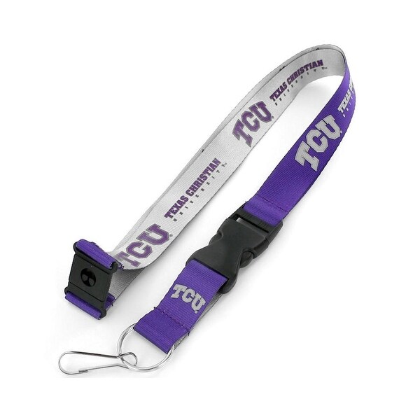TCU Texas Christian Horned Frog NCAA Reversible Lanyard Keychain Badge Holder - Overstock - 19408130