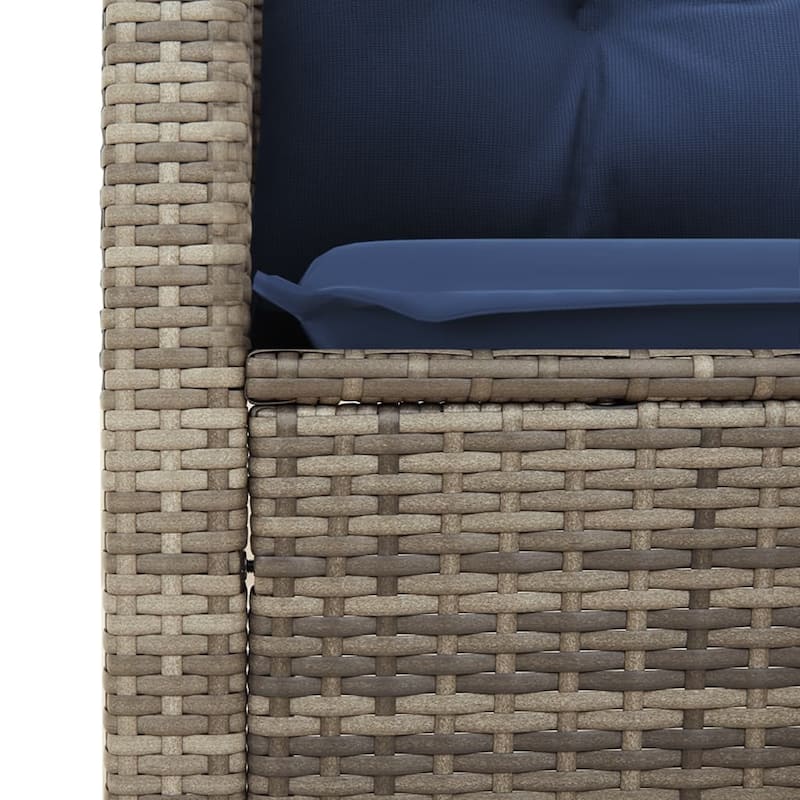 vidaXL Garden Chair Grey PE rattan