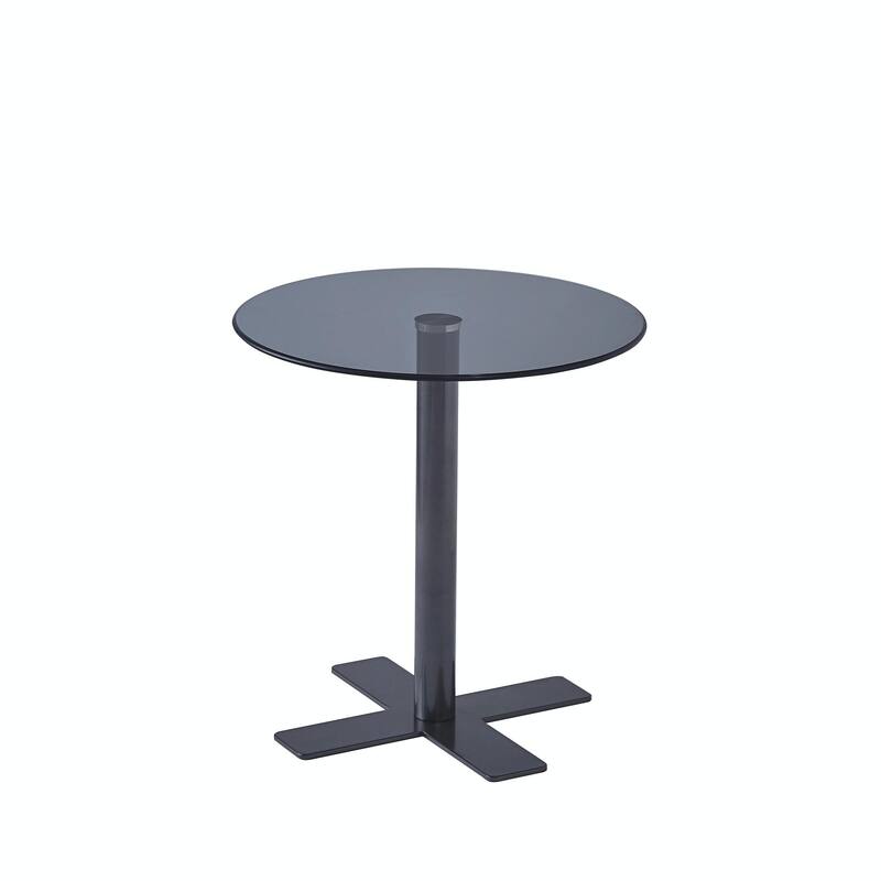 Tempered Rould Glass End Table