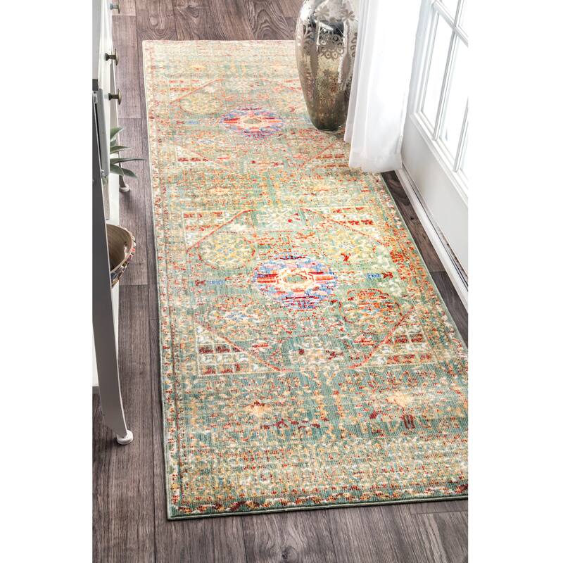 Nuloom Vintage Persian Inspired Faded Medallion Area Rug