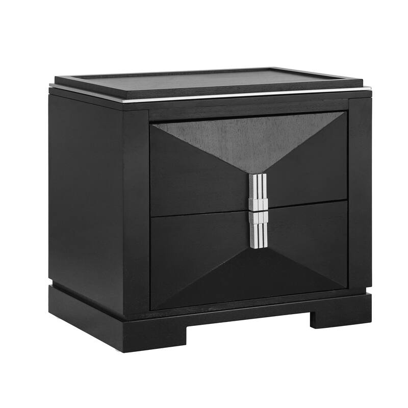 Black Sofa Side Table End Table with Storage Drawers, Nightstand File Cabinet Dressing Table Lamp Table