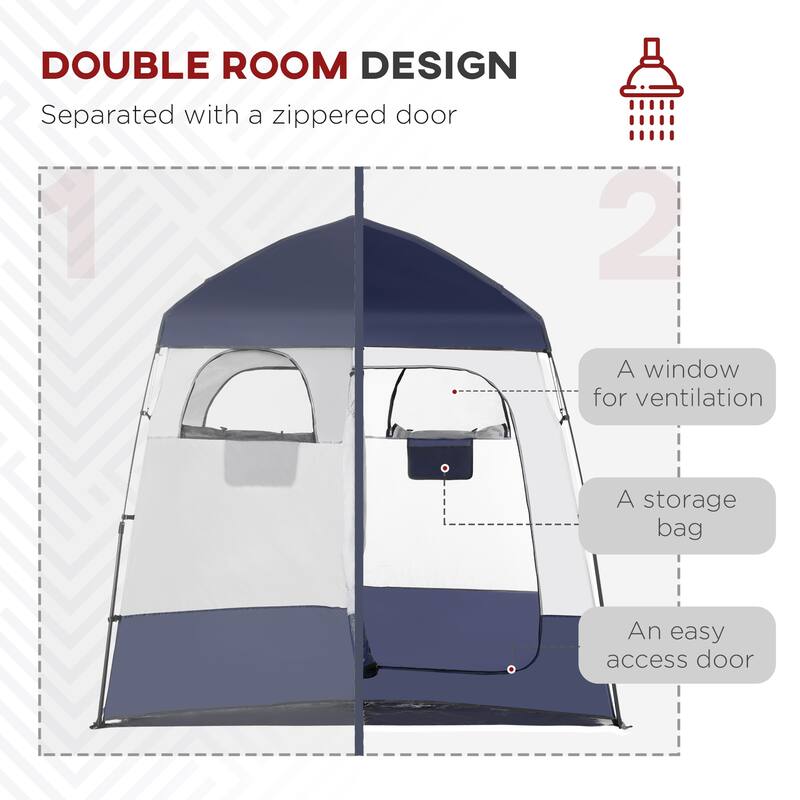 Outsunny Shower Tent, Privacy Shelter for Camping, Dressing Changing Room, Portable Instant Outdoor Shower Tent
