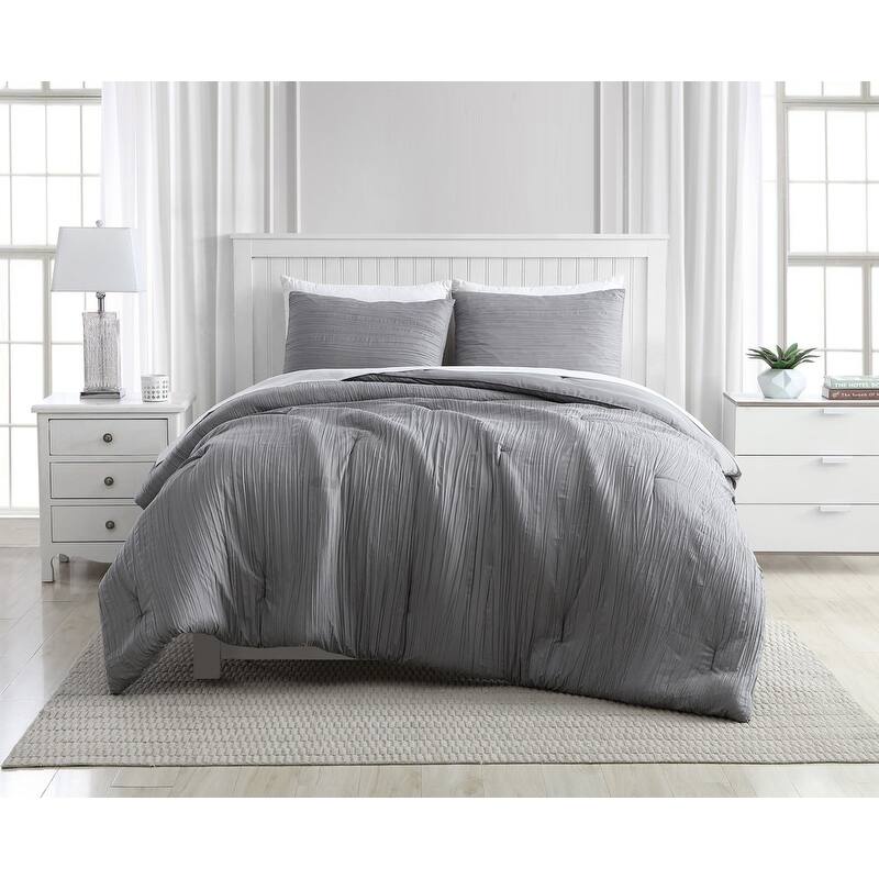 Greenport Crinkle Comforter Set with Shams