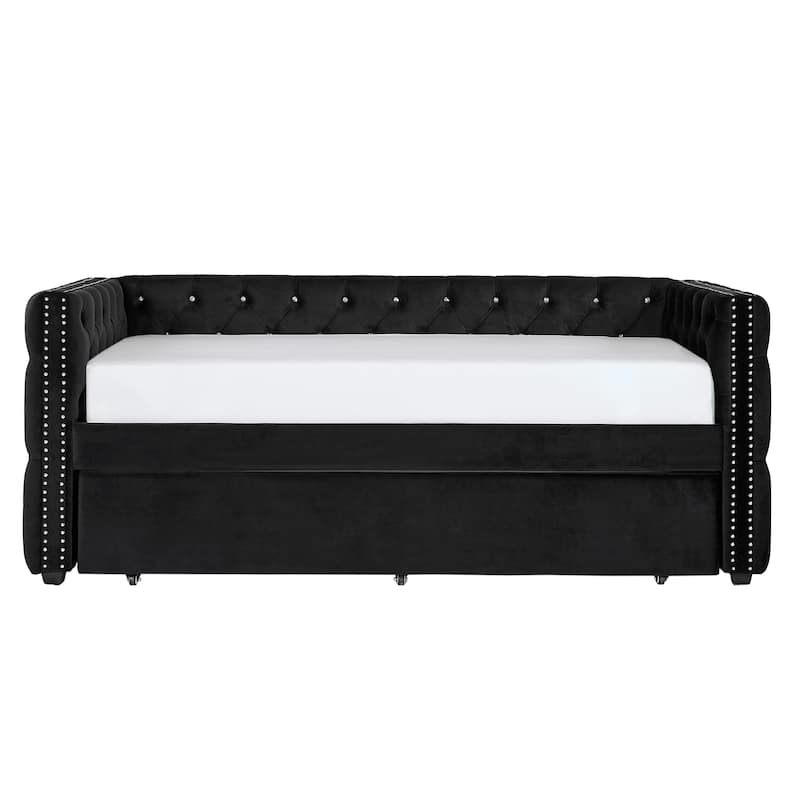 Knightsbridge Twin Tufted Nailhead Daybed by iNSPIRE Q Artisan
