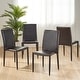 preview thumbnail 1 of 5, Comstock Bonded Leather Stackable Dining Chairs (Set of 4) by Christopher Knight Home Set of 4