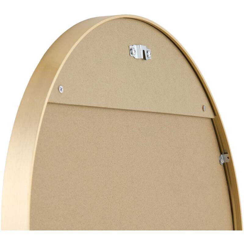 Livabliss Aranya Modern Aluminum Oval Pill-Shaped Accent Mirror