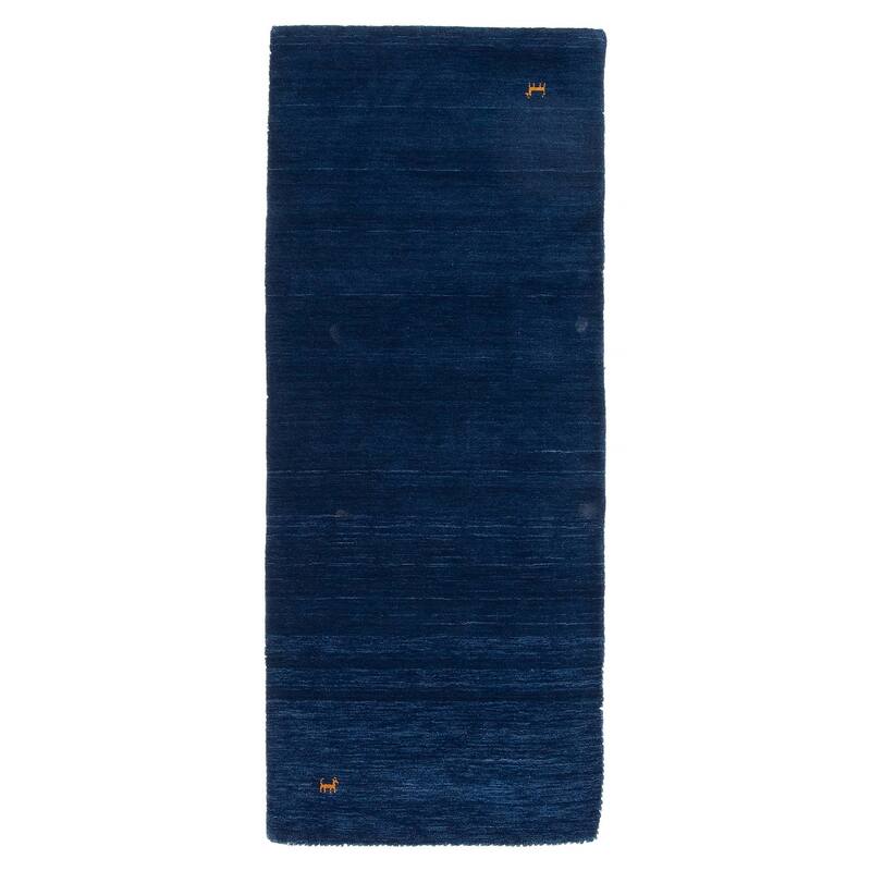 Kashkuli Gabbeh Navy Rug 2'6" x 6'5" - 2'6 x 6'5 - Dark Navy - 2'6 x 6'5