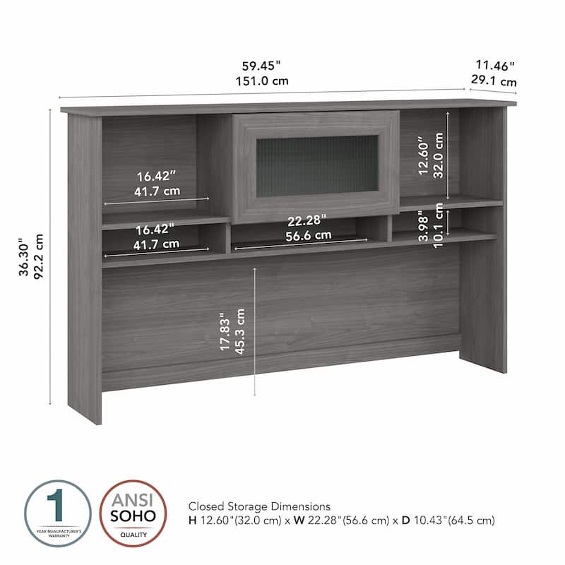 Cabot 60W Hutch by Bush Furniture