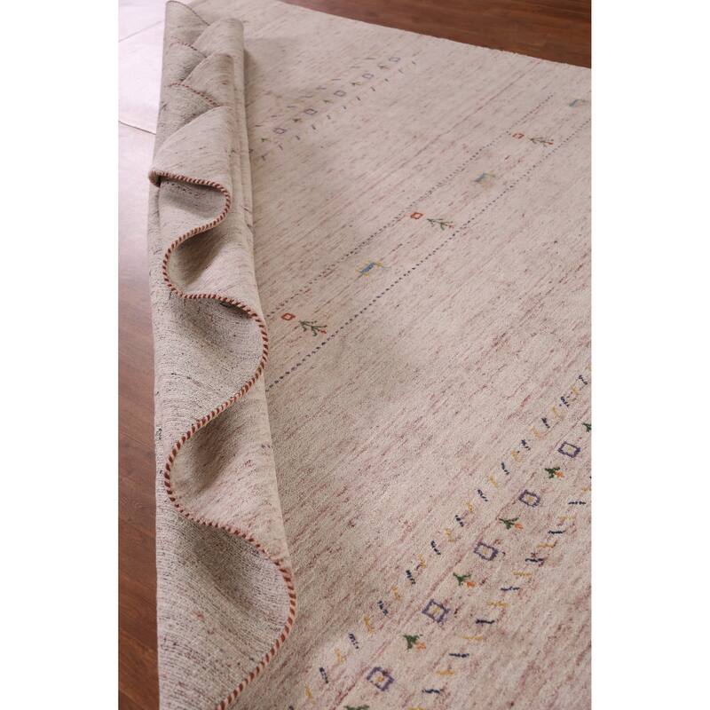 Hand Knotted Oriental 100% Wool Carpet Tribal Animal Pictorial Multi-Colored Gabbeh Area Rug - 11' 5'' X 8' 8''