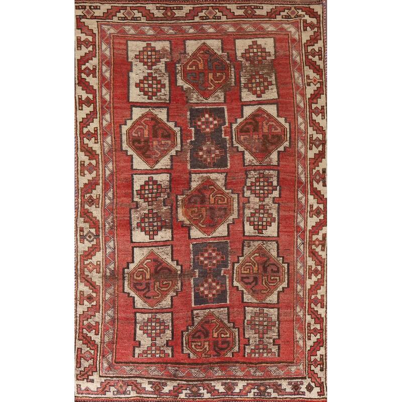 Lori Persian Antique Area Rug Handmade Wool Carpet - 4'3"x 7'5"