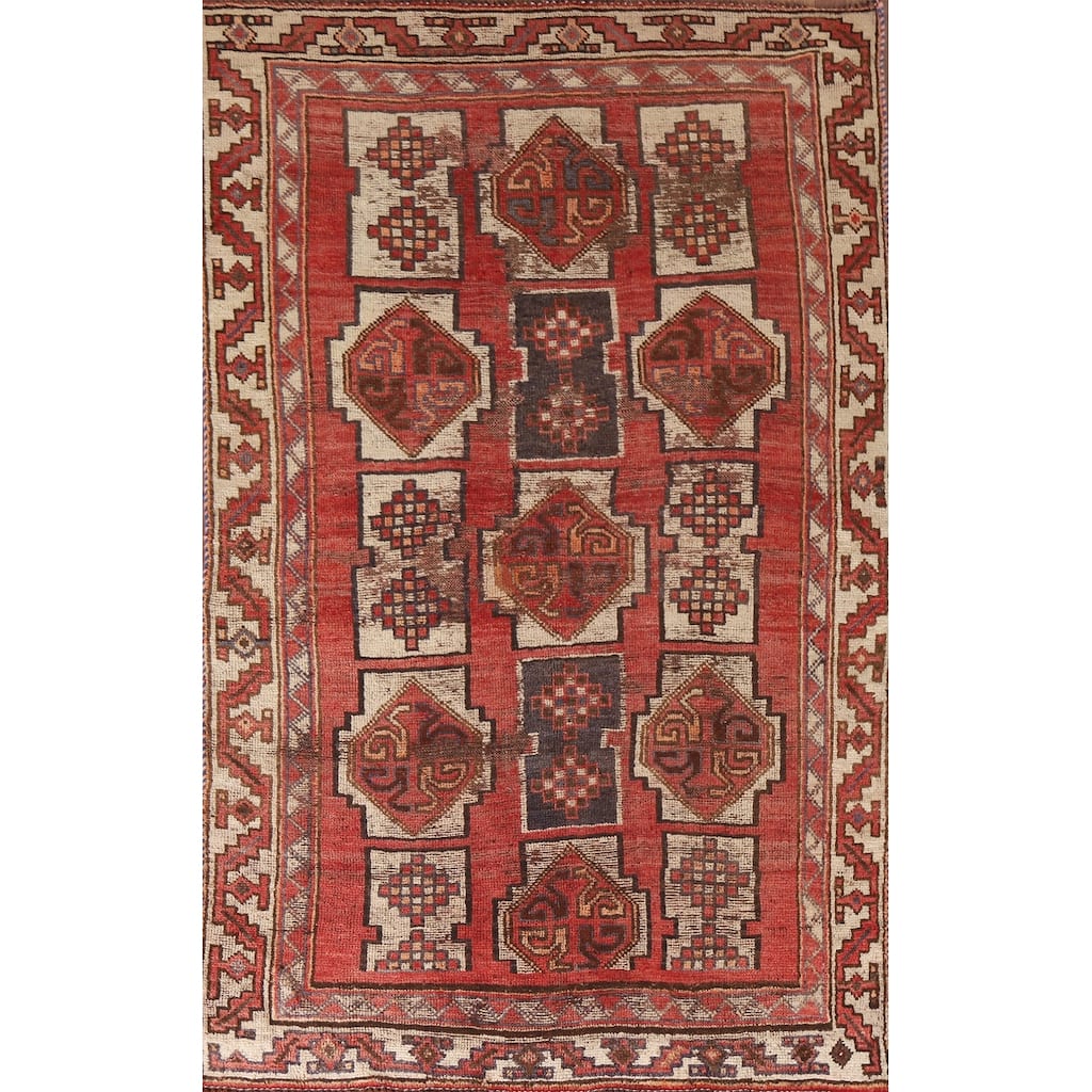 Lori Persian Antique Area Rug Handmade Wool Carpet - 4'3"x 7'5"