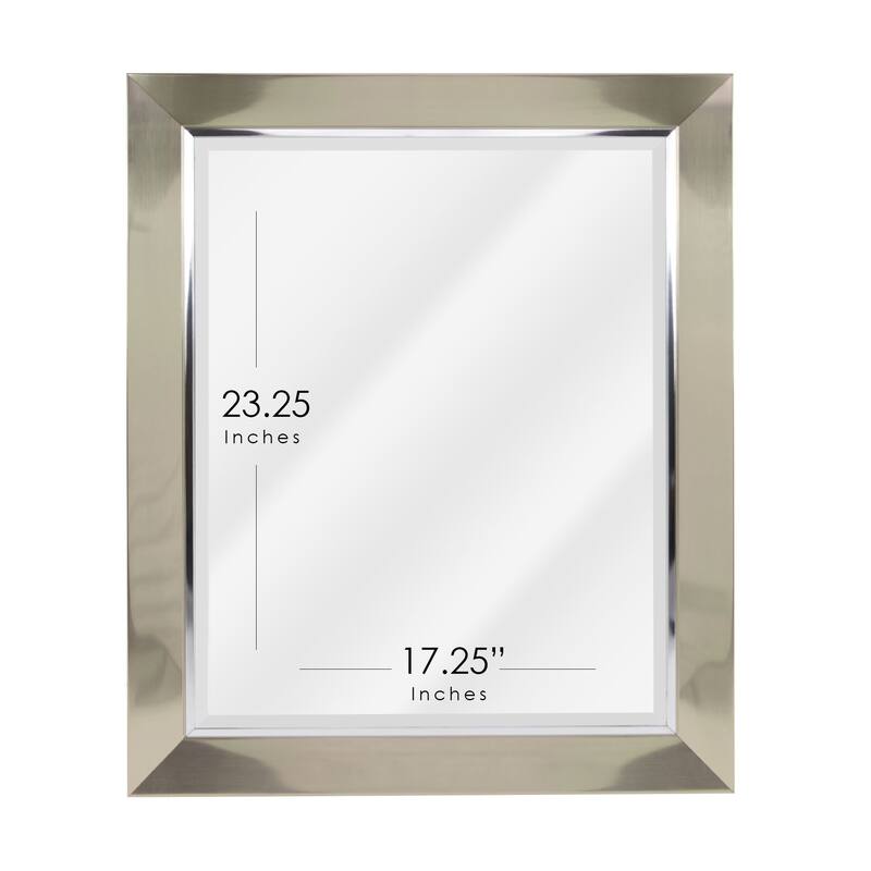 Head West Brushed Nickel and Chrome PS Beveled Mirror On Sale Bed