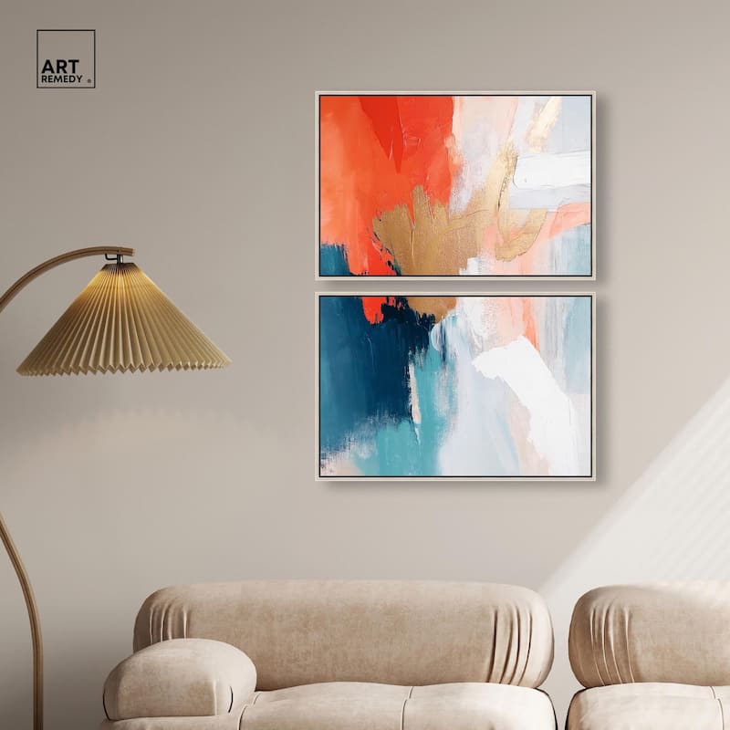Orange Infusion I Canvas Set of 2 by Art Remedy