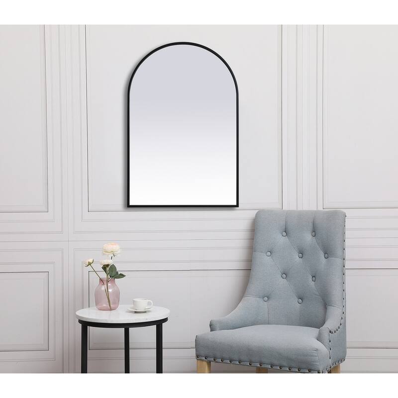 Indigo Home Metal Frame Arch Mirror 24x36 Inch