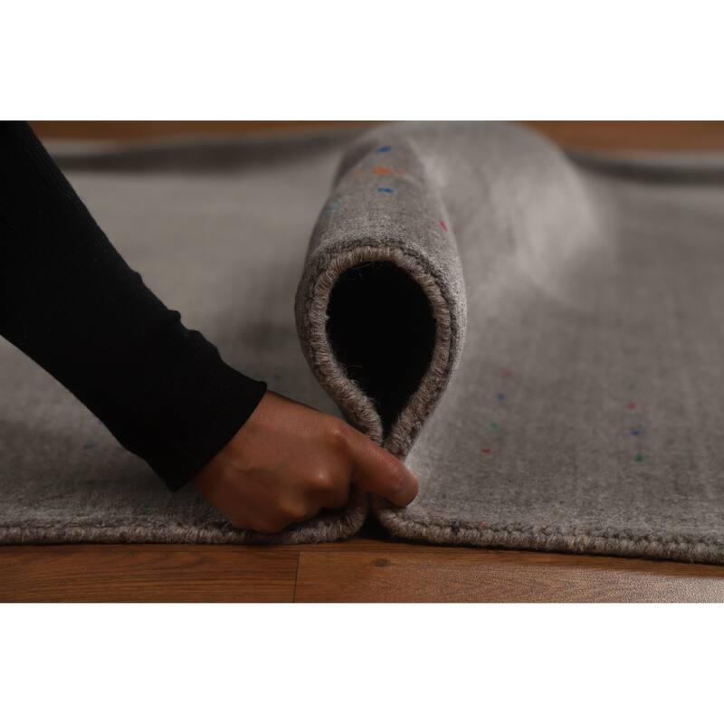 Hand Knotted Oriental 100% Wool Carpet Tribal Tribal Greys & Charcoal Gabbeh Area Rug - 10' 1'' X 8' 3''