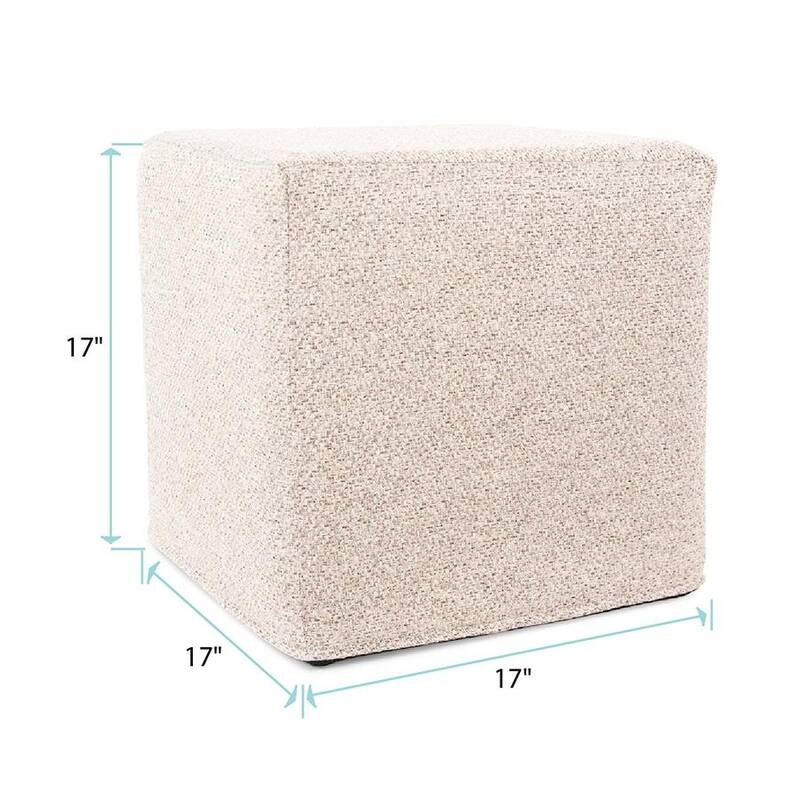 Allan Andrews No Tip Short Block Ottoman with Cover, Panama Collection