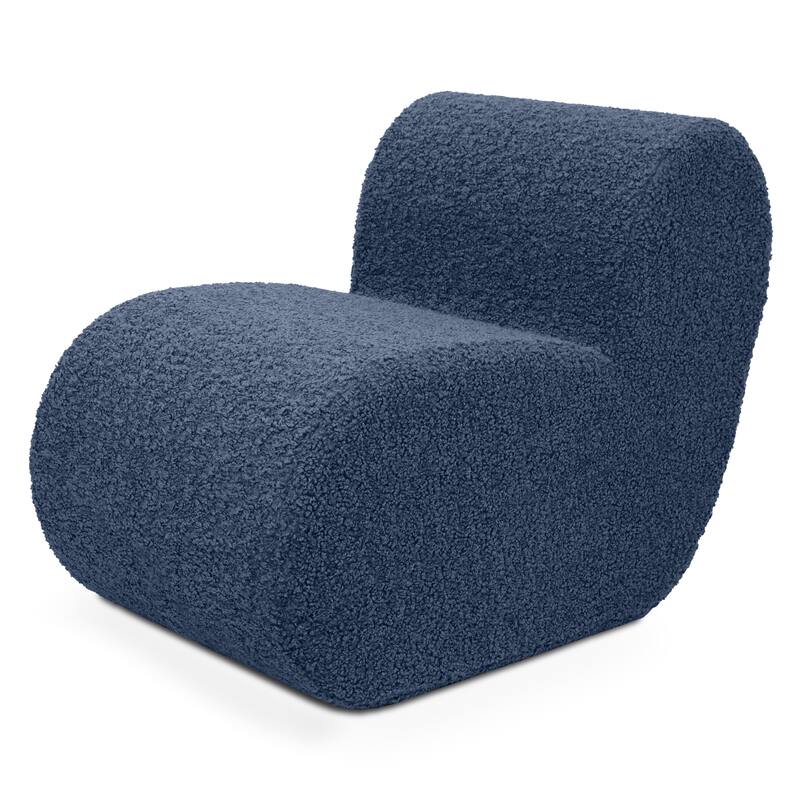 Jaxx Toccoa Chair - Luxurious Modern Sculpted Seating with Plush Sherpa Cover