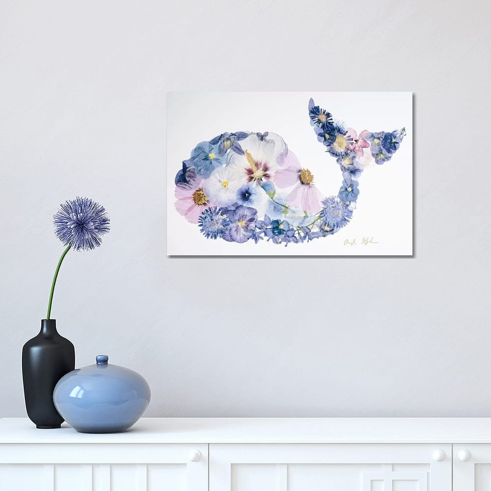 iCanvas "Whale" by Oxeye Floral Co Canvas Print
