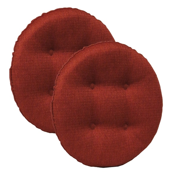 Gripper Non-Slip 14" x 14" Omega Tufted Barstool Cushions Set of 2. Opens flyout.