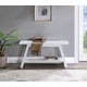 preview thumbnail 6 of 13, Roundhill Furniture Elyz Solid Wood Bench with Shelf, White White