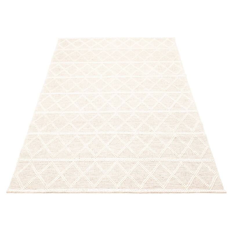 ECARPETGALLERY Braid weave Sienna Cream Wool Rug - 5'11 x 9'2