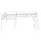 preview thumbnail 11 of 11, L-Shaped Twin Size Loft Bed with Ladder and Slide , Contemporary Design with Widened Ladder