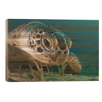 Gaze Print On Wood by Dmitry Marchenko - Multi-Color